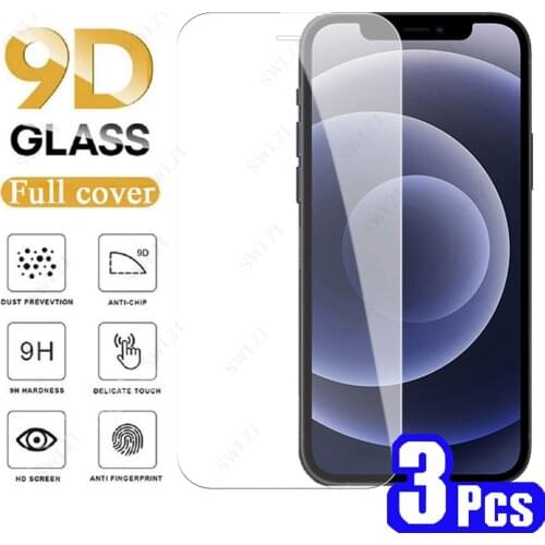 3Pcs for iphone 11 Pro 12 Mini X XR XS Max SE 8 7 6 6s Plus Tempered Glass Phone Screen Protector Protective Film on the Glass