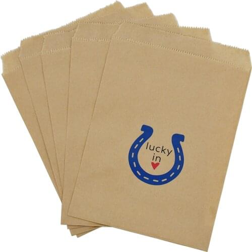 5-50pcs Craft Bags Kraft Paper Bags Wedding Party Favors Supplies Christmas Bag Treat Candy Bag Chevron Polka Dot Bag 13x18cm