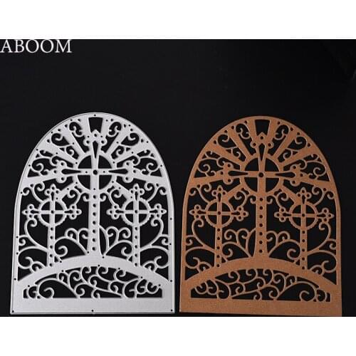 ABOOM Hot Metal Cutting Dies Window Arch Stencils DIY Scrapbook Embossing Folder Stencils Decorative Album Paper Cards Template