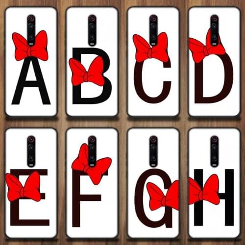 Bow art letters Phone Case Cover for Redmi note 4 4 5 5A 6 Pro 7 8 8T Pro 9Pro Max case