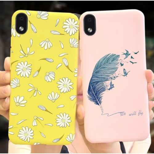Phone Case For Samsung A01 Core Case Clear Flower Feather Soft TPU Back Cover For Samsung Galaxy A01 A 01 a01core Bumper Shell