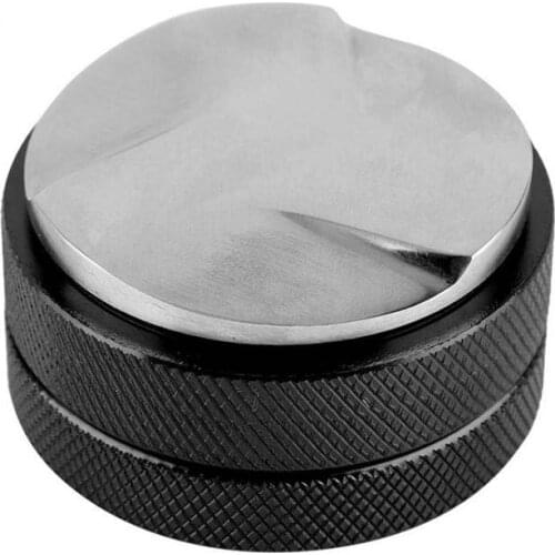 Espresso 58Mm Coffee Distributor Leveler Tool Macaron Coffee Tamper With Three Angled Slopes-Black