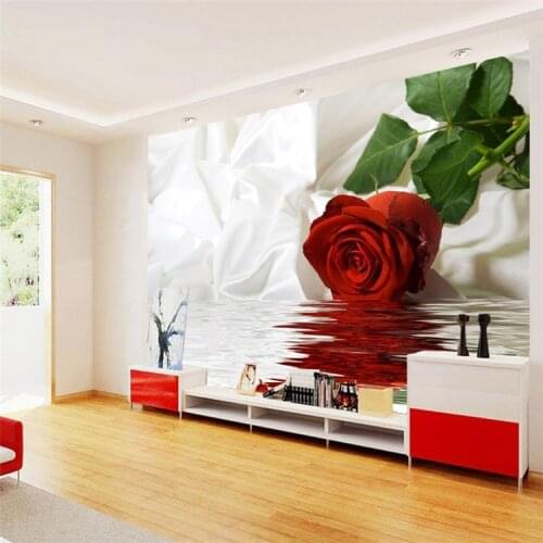 Custom Photo Wallpaper 3d huge mural red rose papel de parede bedroom sofa tv wallpaper murals wallpaper