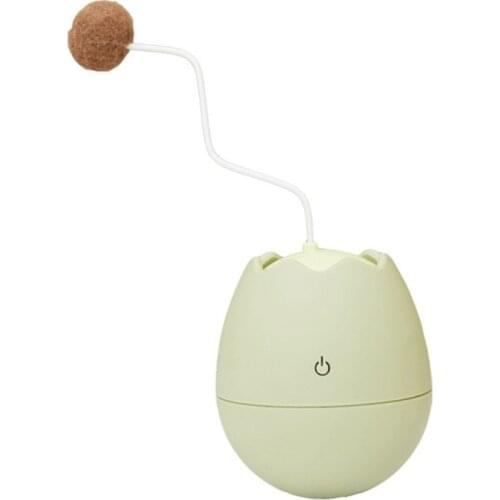 Interactive Pet Cat Toys Eggshell Rolling Ball Toy Cats Stick Training Electric Rotating Tumbler Dog Cat Automatic Ball Toys