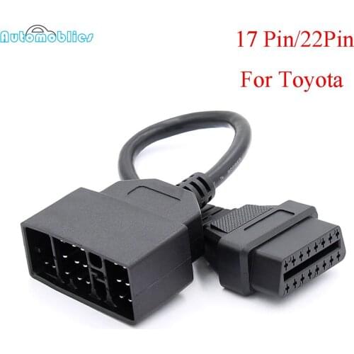 OBD2 Cable Adapter for Toyota 22Pin to 16Pin OBD Adapter to OBDII Connector for Toyota 22/17 Pin ODB2 Cable for TOYOTA Corolla
