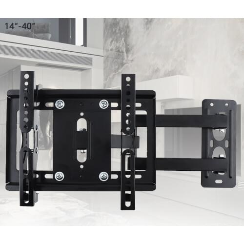 25KG Adjustable TV Wall Mount Bracket Flat Panel TV Frame TV Rack Support 15° Tilt Fit for 14-40 Inch LCD LED Monitor