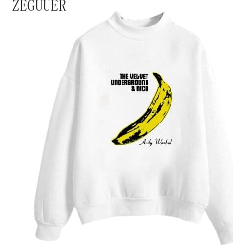 Autumn Winter Coat Pink Women The Velvet Underground letter Funny Print Harajuku Women Sweatshirt Clothes Streetwear Hipster