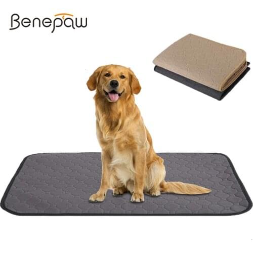 Benepaw Durable Reusable Puppy Pad Diaper Washable Breathable Small Medium Large Dog Pee Pad Absorbent Pet Mat Waterproof Bottom