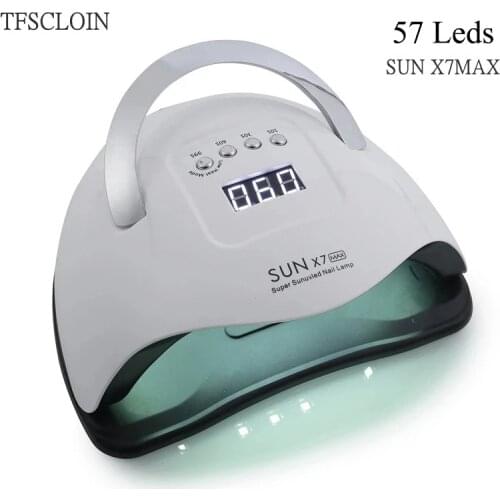 2021 New 114W SUN X7MAX UV LED Lamp Nail Dryer Machine For Gel Nail Polish Dryer Lamp Motion Sensing With LCD Display Nail Tools
