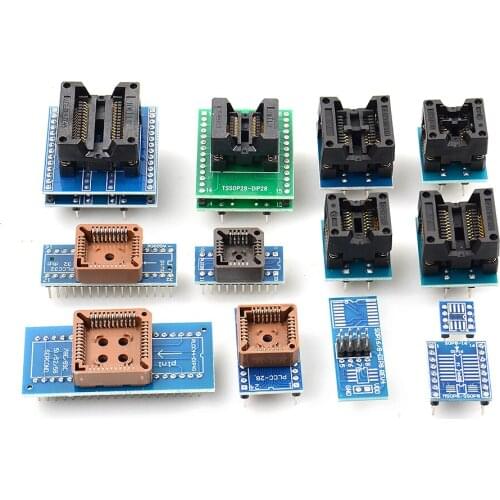 High Quality 13 PCS Universal Adapter Socket+ IC Extractor for Programmer TL866A TL866CS G540 Programming Calculator Smart Chip
