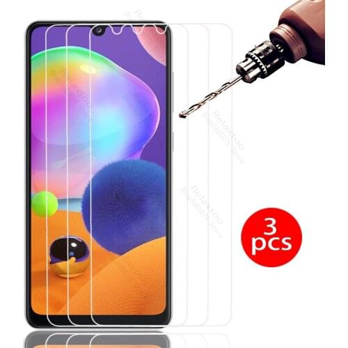 3pcs glass for samsung a31 protective glass for samsung galaxy a12 a02s a42 a52 a72 a31 a21s a51 a71 m21 Full Cover Sklo On a 31