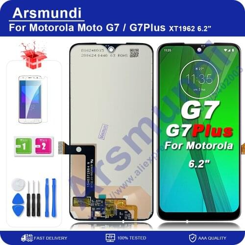 6.2" For Motorola Moto G7 XT1962 LCD Display Touch Screen Digiziter Assembly Replacement Parts For Moto G7 Plus