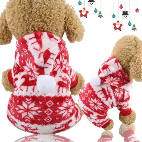Winter Pet Clothes for Dogs Cool Christmas Dog Clothes Warm Fleece Chihuahua French Bulldog Coats Puppy Jacket Jumpsuit Clothing