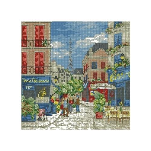 Gold Collection Beautiful Counted Cross Stitch Kit Parisian Escape Pairs Cafe Bistro France
