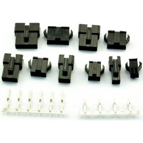 50 Sets/lot, (2+3+4+5+6Pin) each Model 10 sets JST 2.5mm SM series Multipole Connector plug, With ternimal male and female