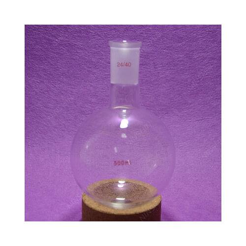 500ml,24/40,1 Neck,Round Bottom Glass Flask,Single Neck,Boiling Bottle,Labware