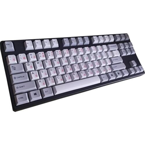 87 104 117 Keys Cherry Profile Granite Japanese Hiragana PBT Dye-subbed Keycap For Cherry TTC Gateron Switches Mechanical Keeb
