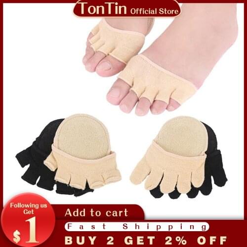 Bamboo cotton Honeycomb Forefoot Pads for Women High Heel Shoes Sore Anti-slip Half Yard Insole Pain Relief Toes Insert Pad