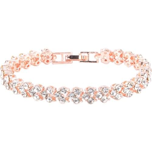 Bracelets On Hand For Women 2021 New Womans Bracelet Gold Crystal Rhinestone Jewelry Female Bracelets Birthday Valentines Gift