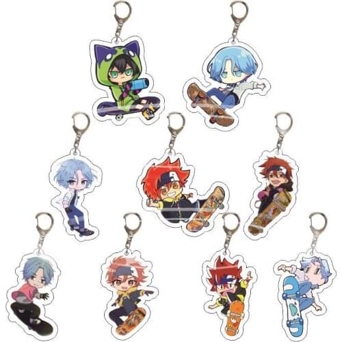 Anime SK8 The Infinity Keychains Acrylic Car Keychain Metal Holder Key Ring Men Pendant Key Chain Friends Goth Jewelry Gifts