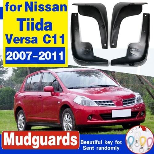 For Nissan Tiida Versa C11 2007-2011 Hatch 2012 Hatchback Latio Splash Guards Mud Flap Mudguards Fender 2008 2009 Car Mud Flaps