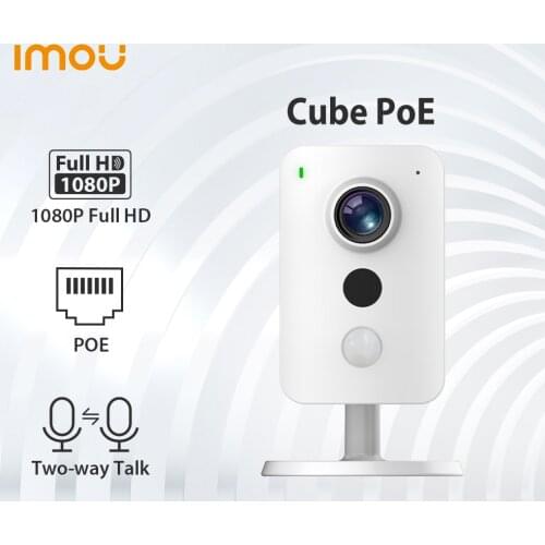 Dahua imou Cube POE 1080P Camera PIR Detection External Alarm Interface Sound Detection Two-way Talk Power over Ethernet Camera