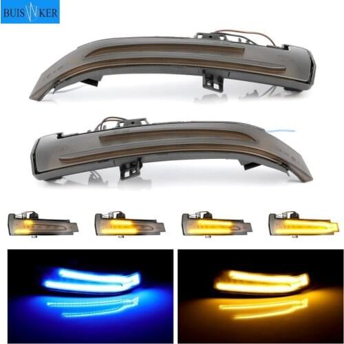 2PCS Dynamic LED Side Wing Mirrors Indicator Flowing Turn Signal Light Blinker Startup Breath Light for Mercedes Benz W212 W204