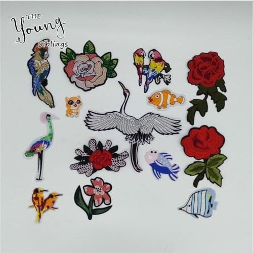 Hot sale Fashion Embroidery Badges Hot melt adhesive Embroidery Sewing Applique DIY Clothing Accessory Patches C5841