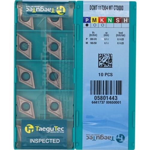 DCMT11T304-MT CT3000 100% Original TAEGUTEC carbide insert with the best quality 10pcs/lot free shipping