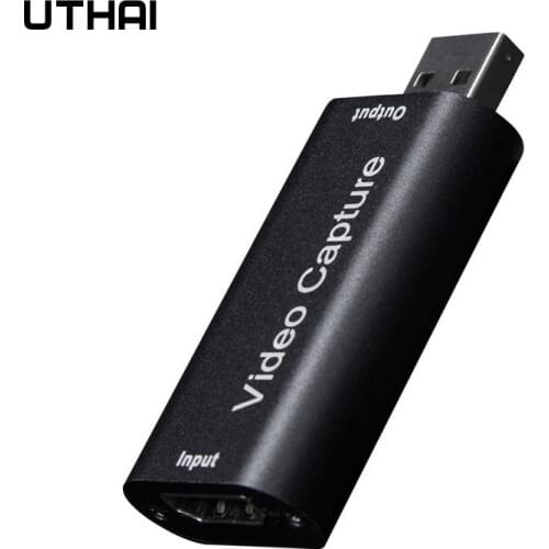 UTHAI 4K Video Capture Card USB 3.0 2.0 HDMI-Compatible Video Grabber Recording Box Game DVD Camera Recording Live Stream