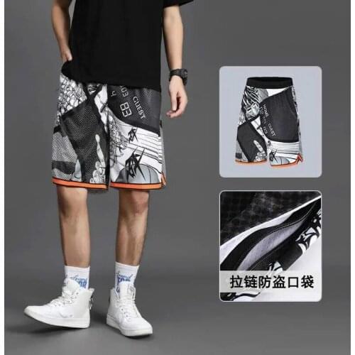 Summer Mens New Loose Sports Shorts Breathable Mens Sports Shorts Mens Basketball Pants Fashion All-match Street Boy Shorts