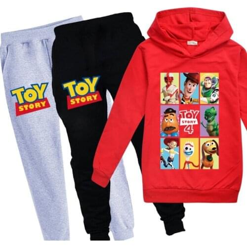 Baby Boys Girls Fashion Sport Suit Kids Toy Story Clothes Childrens Hoodies Top+Trousers two pieces Clothing Set Cotton Jerseys