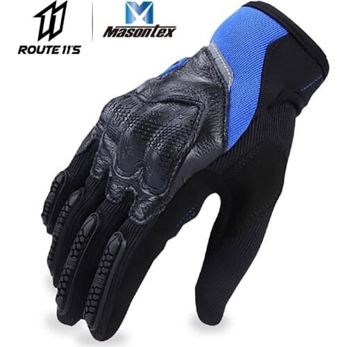 Masontex Motorcycle Gloves Cowhide Moto Motocross Glove Touch Screen Guantes Moto Full Finger Motorbike Luvas Motociclismo Men