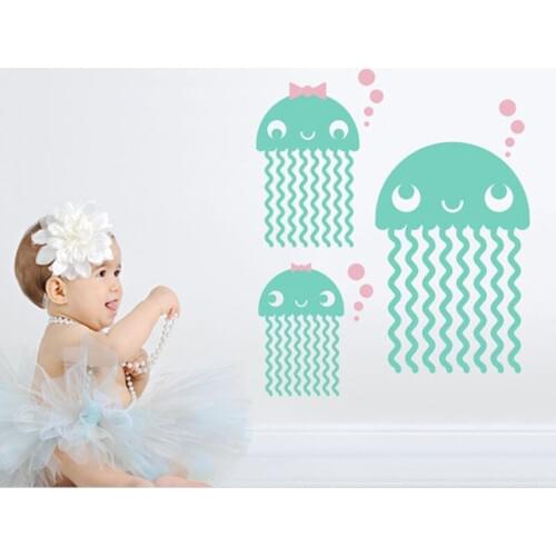 3pcs/set cuttlefish Nordic wall stickers living room bedroom sticker decorative Kids Room Decor Wall Art Home Decor T180717
