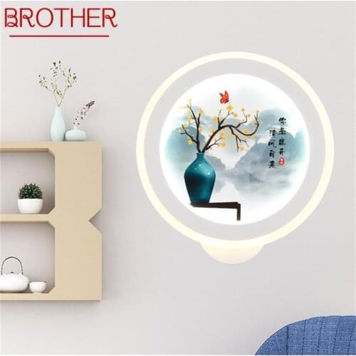 BROTHER Wall Lamps Contemporary Creative Indoor LED Pattern Art Sconces Lights For Home