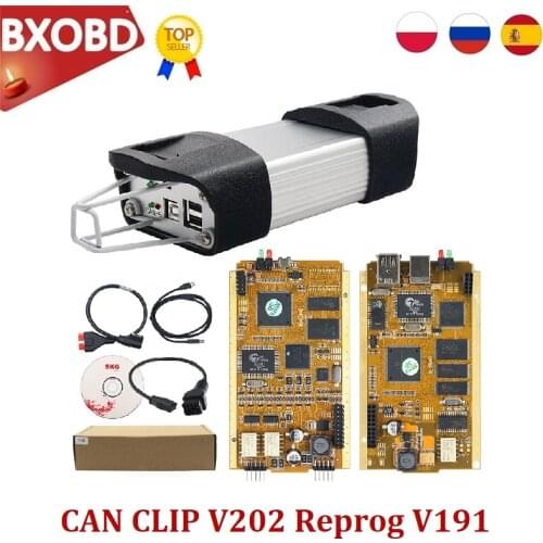 Newest V200 For Renault Can Clip Diagnostic Tool Fits Renault Golden AN2131QC Can Clip Car Diagnostic Interface Reprog V200