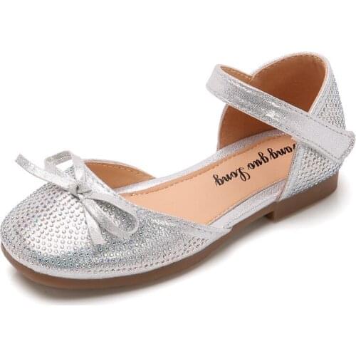 2020 New Baby Princess Fashion Bow Crystal Children Summer Shoes Big Kid Little Toddler Girl Sandals 3 4 5 6 7 8 9 10 11 12 Year