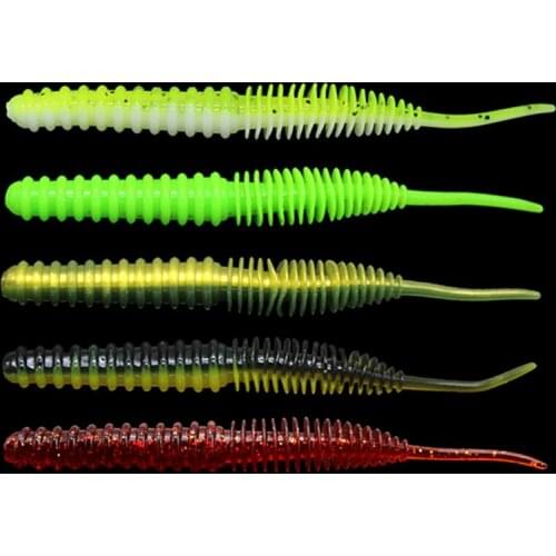 2021 New 110mm 6pcs material Super soft super elastic Durable Worm Soft Bait Plastics Baits Swimbait Jigging Lure
