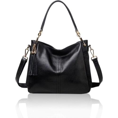 2021 Fashion New Top Layer Cowhide Shoulder Bag Tassel Simple And Versatile Leather Crossbody Designer Clutch Bag