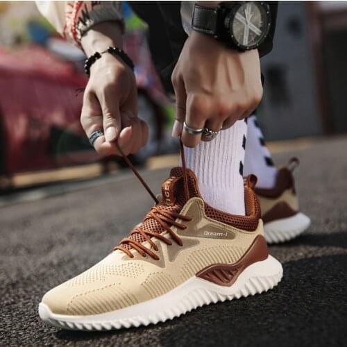Spring and autumn mens casual breathable mesh lace-up boots sports safety boots