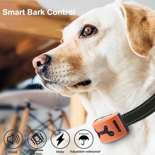 Hot Sale Anti Bark No Barking Remote Electric Shock Vibration Remote Pet Dog Training Collar Waterproof Intelligent Induction