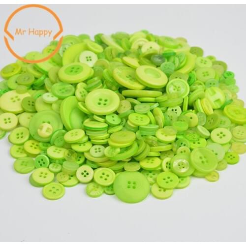 MR HAPPY Colorful 50g Resin Button Mix Size Decorative Sewing Craft Scrapbook Card Making DIY Sewing Decorative