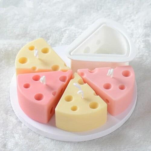 Cheese Shape Silicone Candle Mold Scented Mousse Cake Moulds Soap Mold Chocolate Fondant Pastry Baking Decorating Tools Bakeware