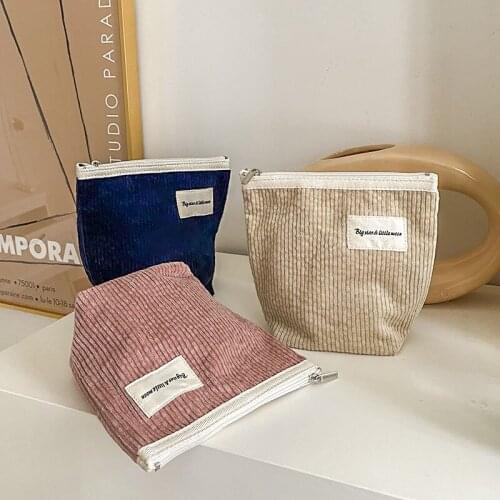 Corduroy Coin Purse Women Retro Storage Bag Solid Color Mini Pouch Girls Cute Little Coin Bag Cosmetic Lipstick Storage Pouch