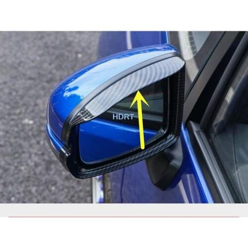 For Honda Civic 2016-2020 Side Door Rear View Mirror Rain Eyebrow Cover Rearview Trims Carbon Fiber Molding Car Accessories