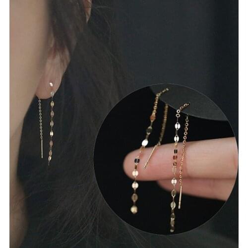 Women Luxury Earrings Elegant Buling Long Tassel Jewelry Female Fashion Simple Clothes Accessories