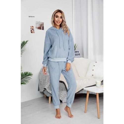 Women Fall Winter Fleece Sportswear Running Sets Solid Warm Tracksuits Female Long Sleeve Hoodies+Joggers Sweatpants Sets