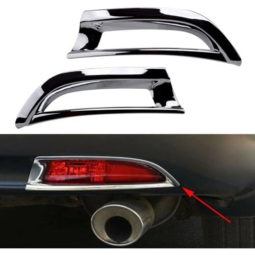 1 Pair Chrome Rear Fog Light Lamp Moulding Cover Trim ABS Fit for Honda CRV CR-V 2012 2013 2014
