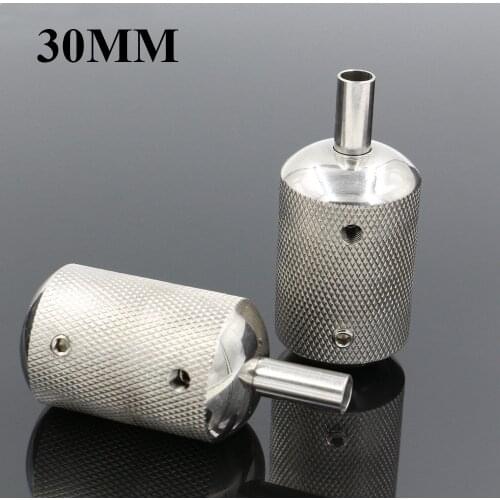 1PCS 30MM Stainless Steel Tattoo Grip With Back Stem Professional For Tattoo Machine Grips Tattoo Tubes Tips Tool Free Shipping