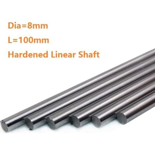 10pcs/lot Dia 8mm shaft 100mm long Chromed plated linear shaft hardened shaft rod bar rail guide for 3d printer cnc parts